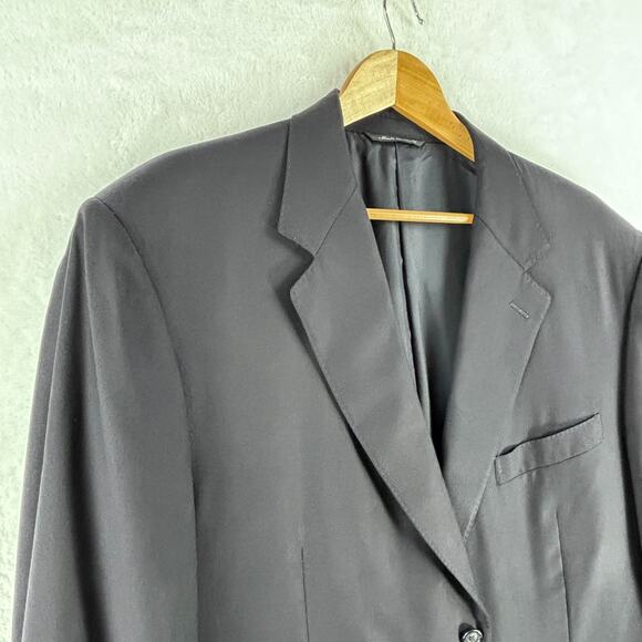 CANALI Navy Blue Wool Blazer Sport Coat Made in Italy Size US 50XL - Picture 2 of 15